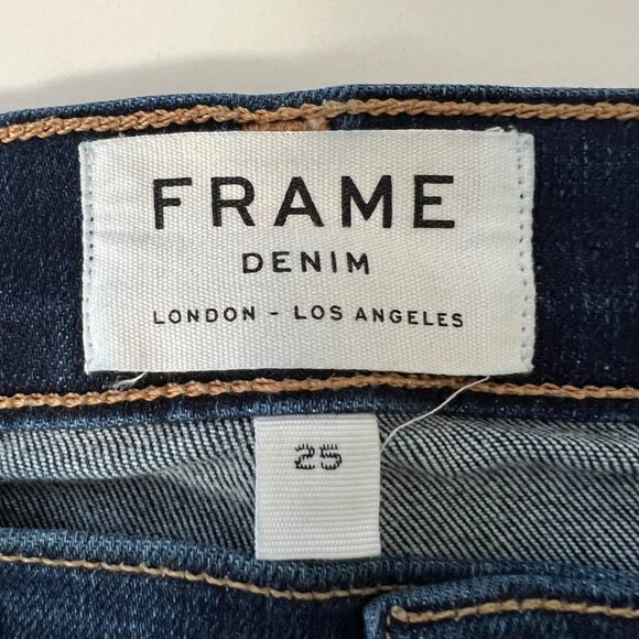 Frame Denim Womens Le High Rivet Ankle Straight Leg Jeans Mano Wash size 25 - Picture 11 of 15